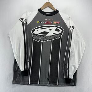 Vintage Answer Motocross Jersey Shirt men's 2XL Gray White Graphic Moto 90s